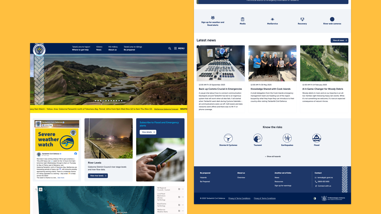 screenshot of the homepage